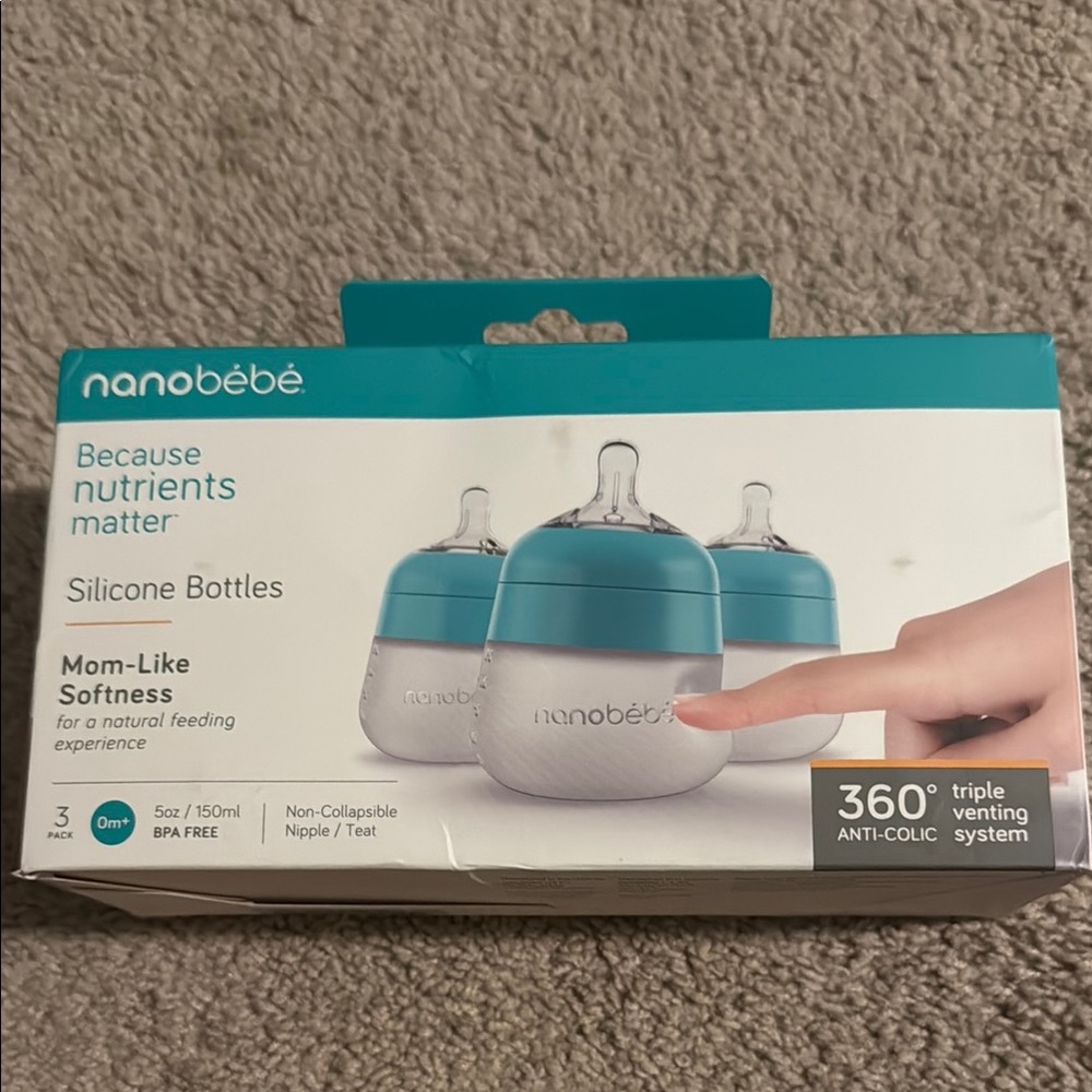 NEW! Nanobébé Silicone Baby Bottles
